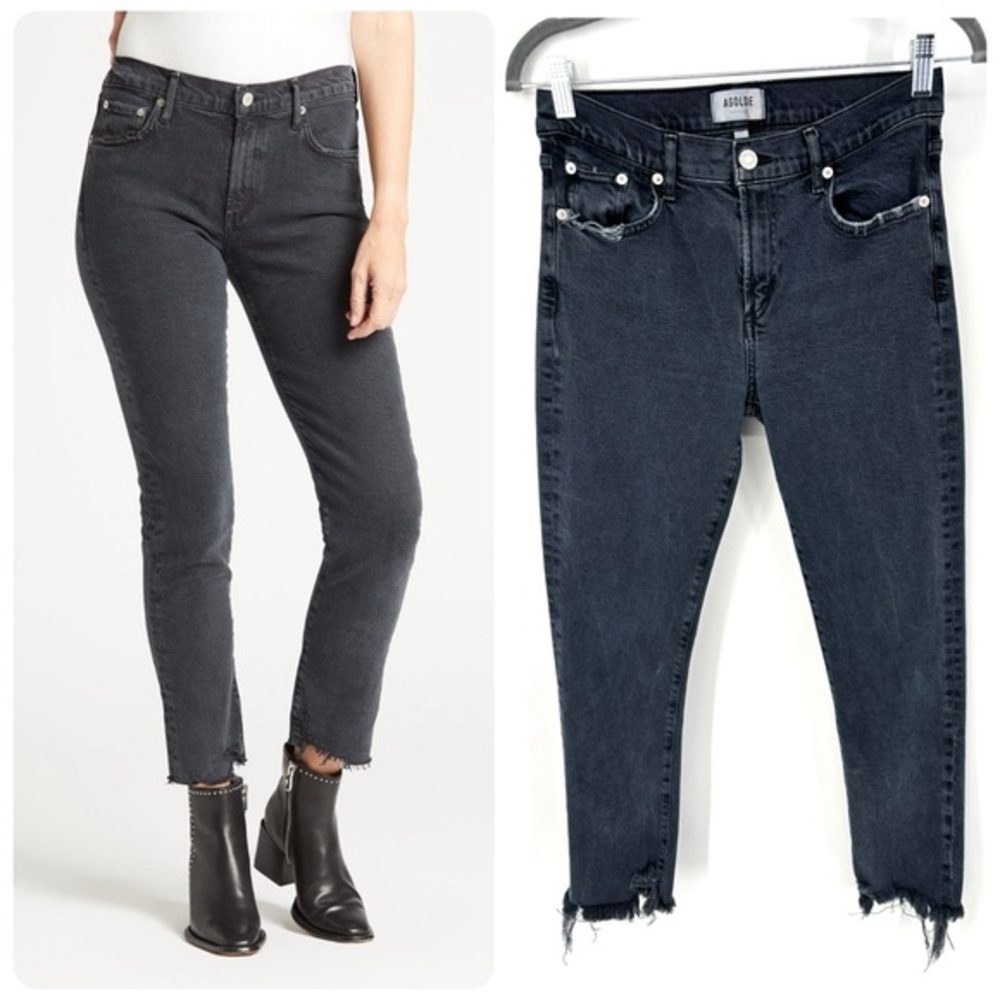 Agolde Toni Mid‎ Rise Straight Size 27 Black